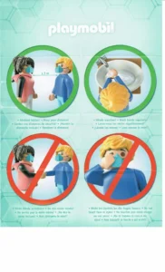 Poster de distanciation playmobil